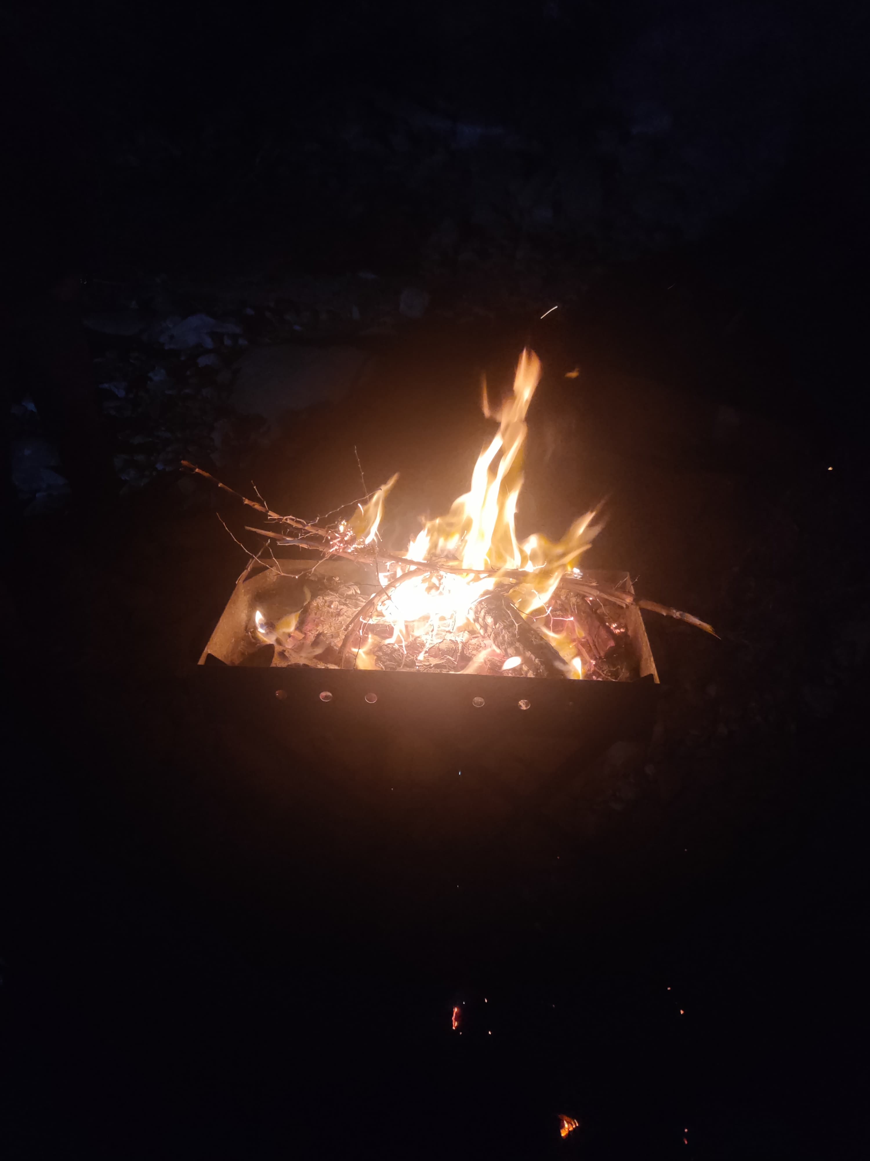 Chamas de fogueira em close-up