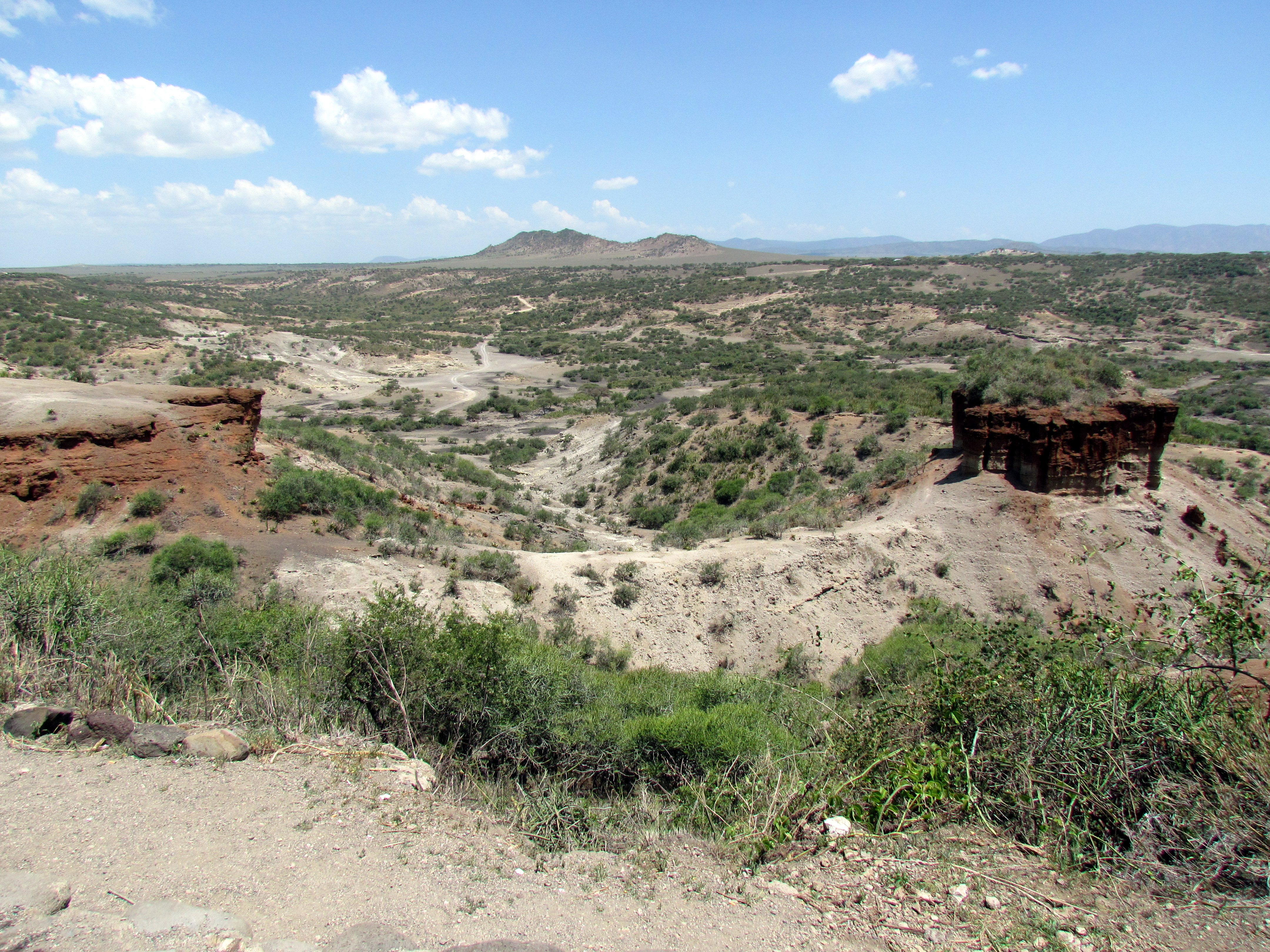 Garganta de Olduvai, Tanzânia — uma paisagem central para o estudo das origens humanas